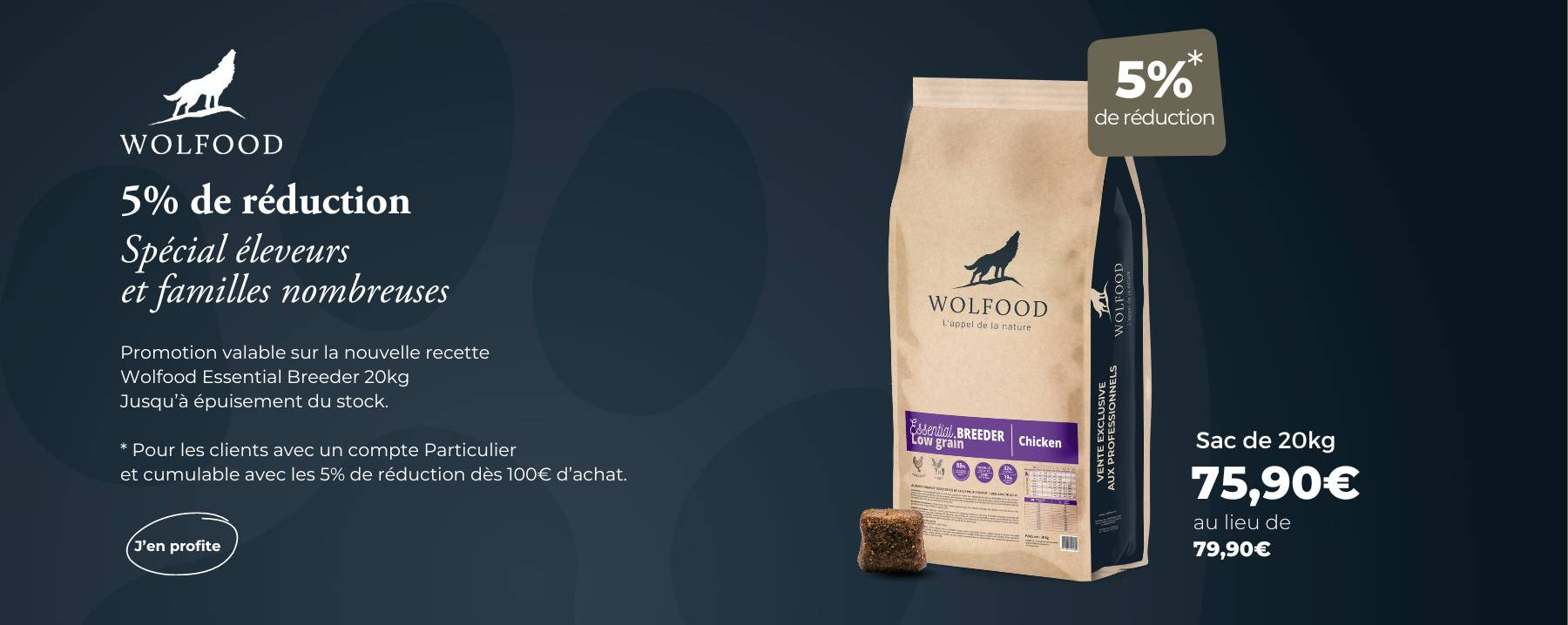 BREEDER WOLFOOD ESSENTIAL 20KG PROMO 5%