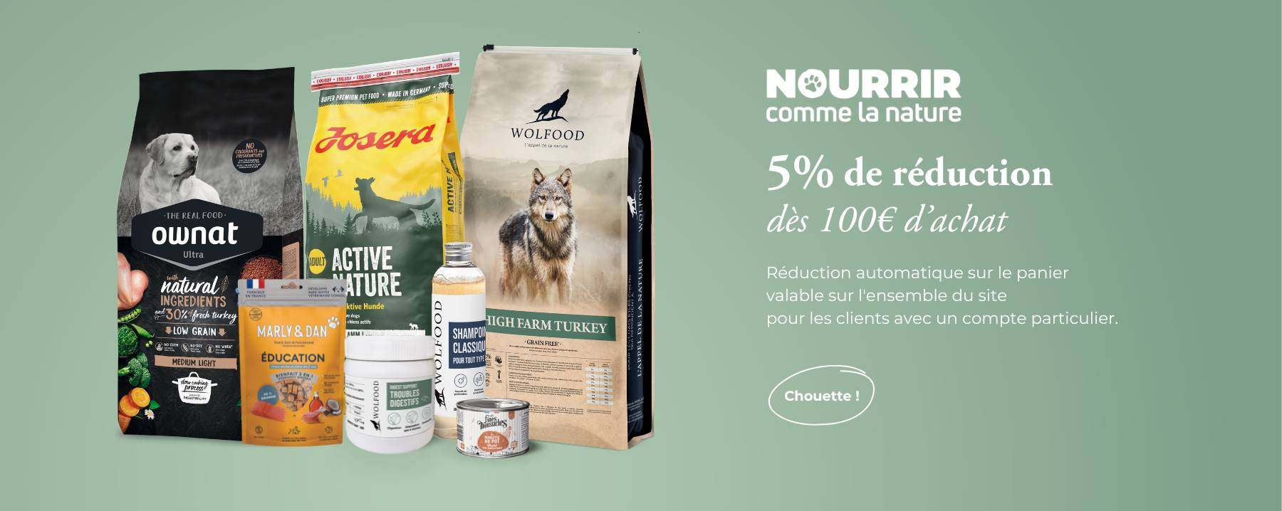 5% de réduction - 100€ de commande
