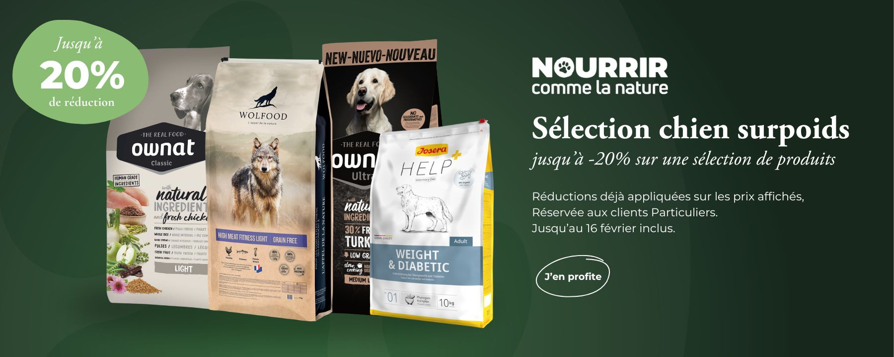 Promo sélection chien en surpoids